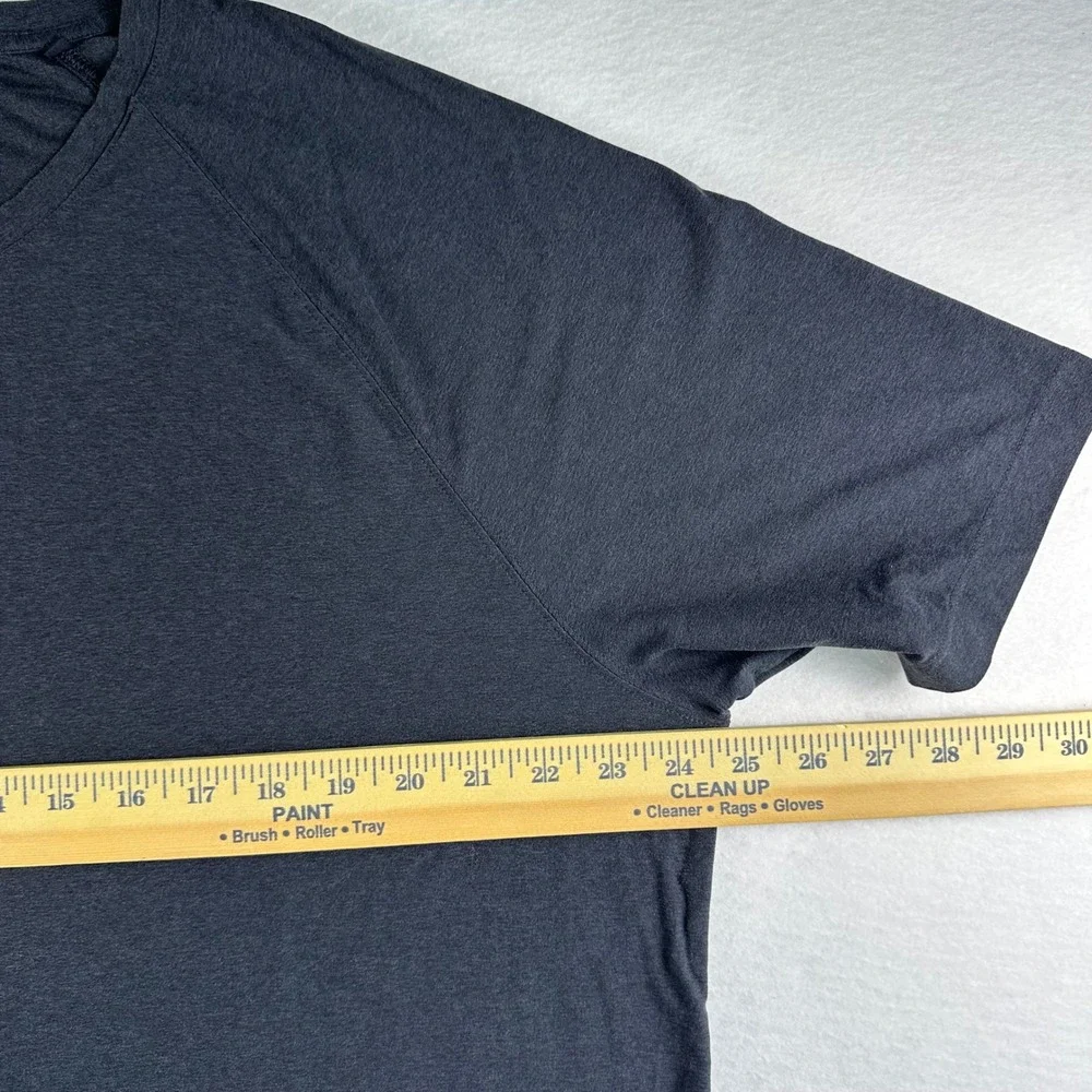 Rhone Reign Tee Training T-Shirt Mens XXL Charcoal Gray Heather Raglan Gym Sport